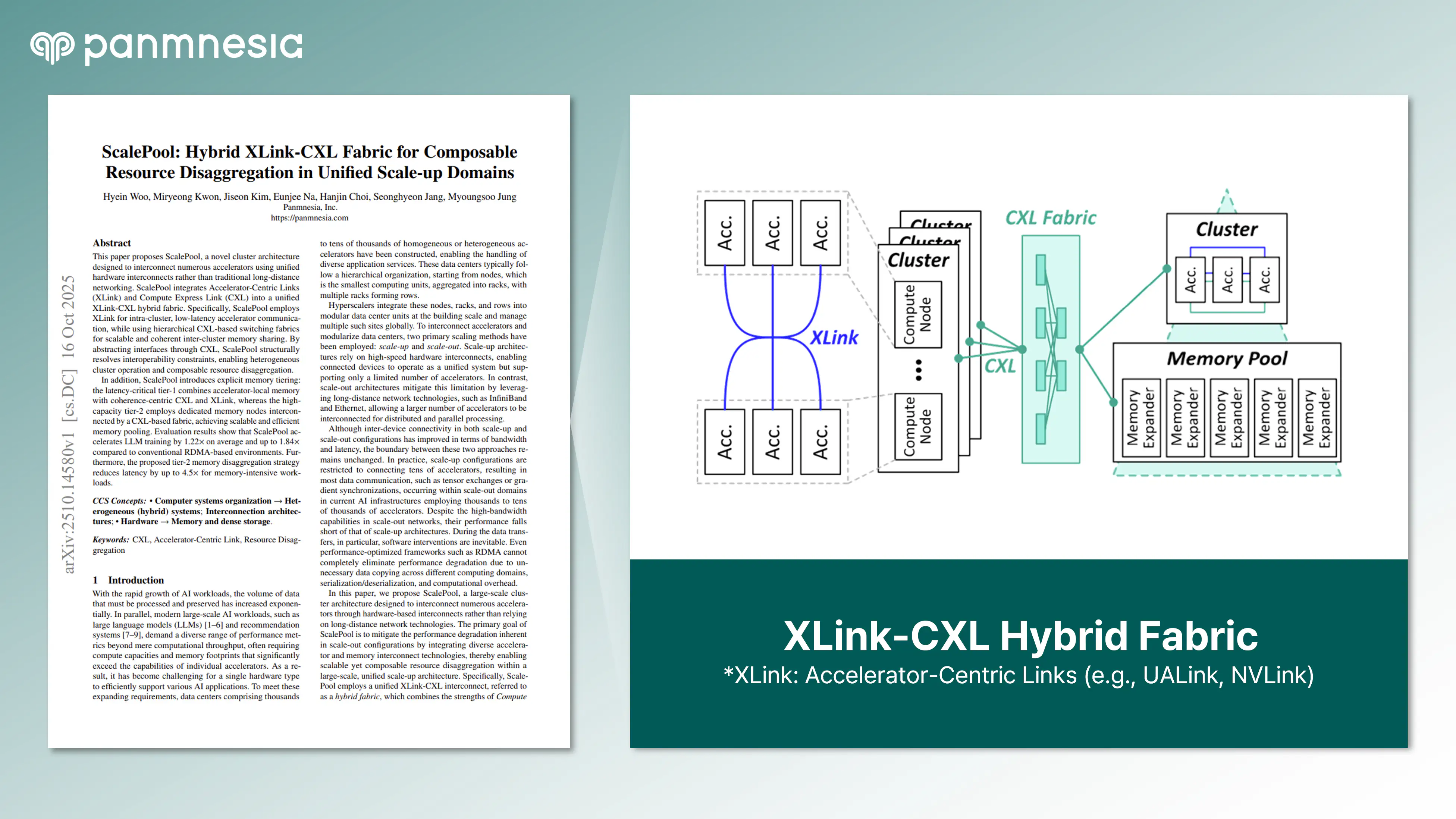 ScalePool: Hybrid XLink-CXL Fabric for Composable Resource Disaggregation in Unified Scale-up Domains